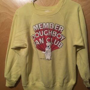 RARE vintage 1987 Doughboy Yellow Sweater